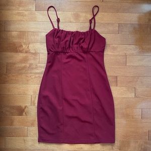 Lulu’s Ruched Bustier Mini Dress